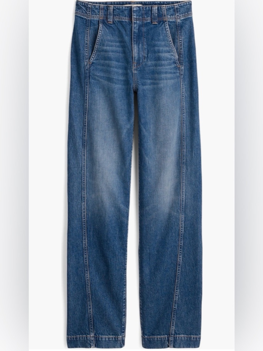 NWT. Madewell Women’s High-Rise Straight Leg Tapered Jeans, Concho Wash, Size 26